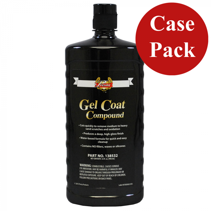 Presta Presta Gel Coat Compound - 32oz - *Case of 12* - $599.64 at Everest