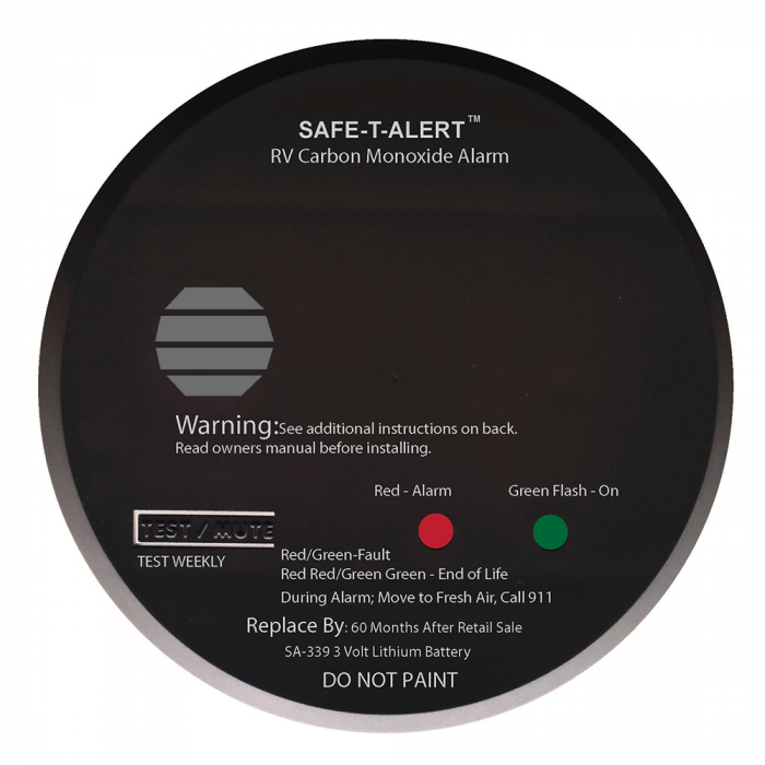 Safe-T-Alert Safe-T-Alert SA-339 Black RV Battery Powered CO2 Detector - $47.29 at Everest