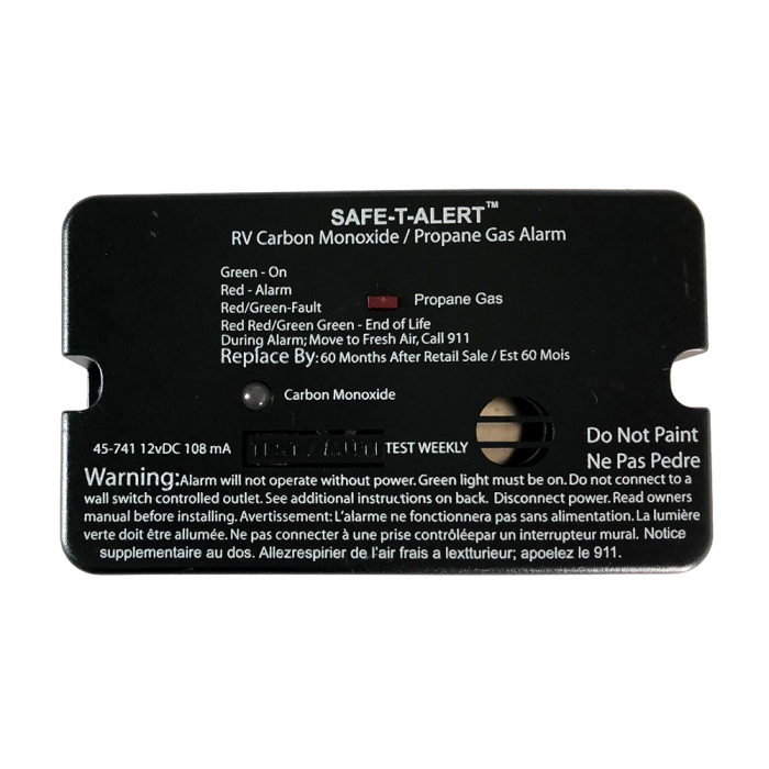 Safe-T-Alert Safe-T-Alert 45-Series Combo Carbon Monoxide Propane Alarm Surface Mount - Black - $89.99 at Everest