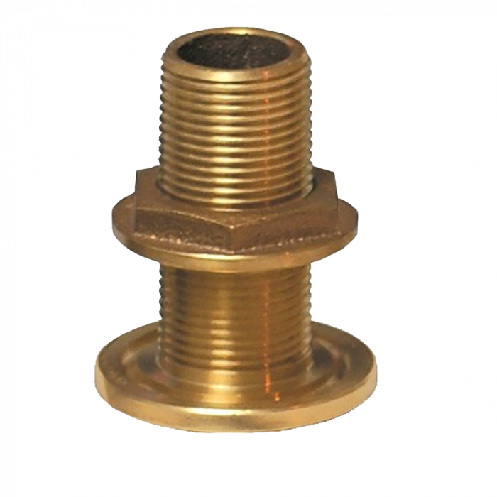 GROCO 1-1/4 NPS NPT Combo Bronze Thru-Hull Fitting w/Nut