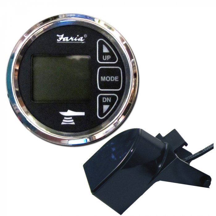 Faria Beede Instruments Faria Chesapeake Black 2 Dual Depth & Temp Sounder w/Transom Mount Transducer - $319.99 at Everest
