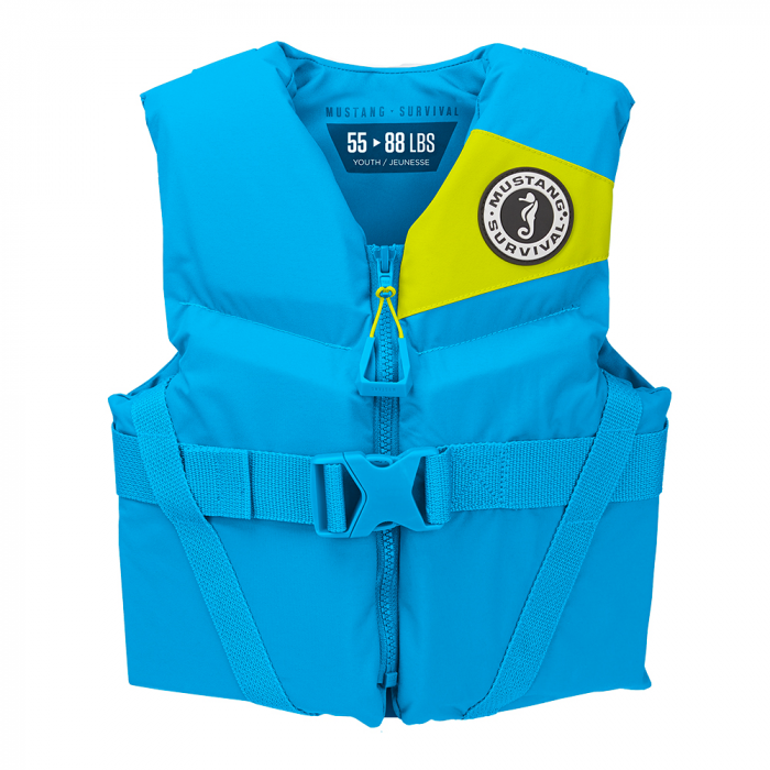 Mustang Survival Mustang Rev Youth Foam Vest - 55-88lbs - Azure Blue - $49.99 at Everest