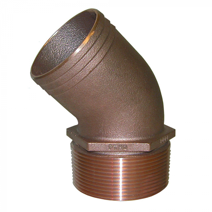 Groco GROCO 3/4 NPT Bronze 45 Degree Pipe to 3/4 Hose - $16.00 at Everest