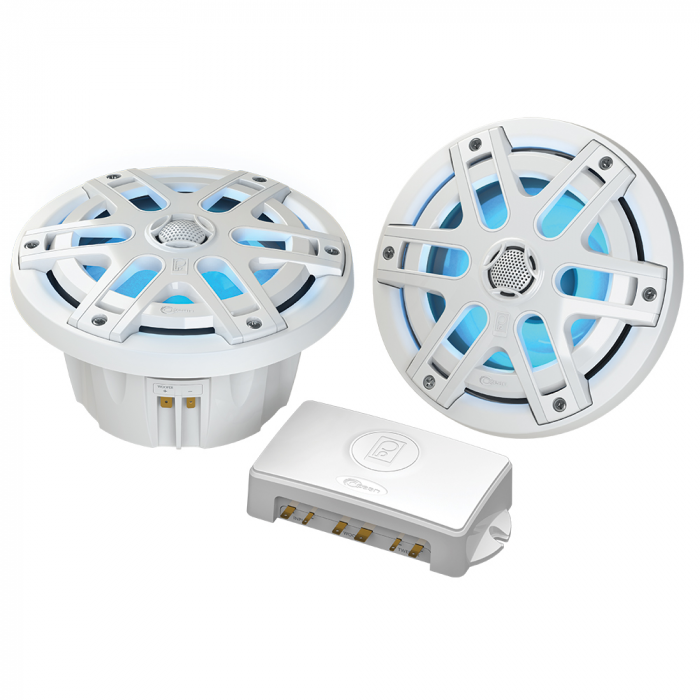 Poly-Planar Poly-Planar MA-OC6 6.5 480 Watt Waterproof Blue LED Speaker - White - $354.95 at Everest