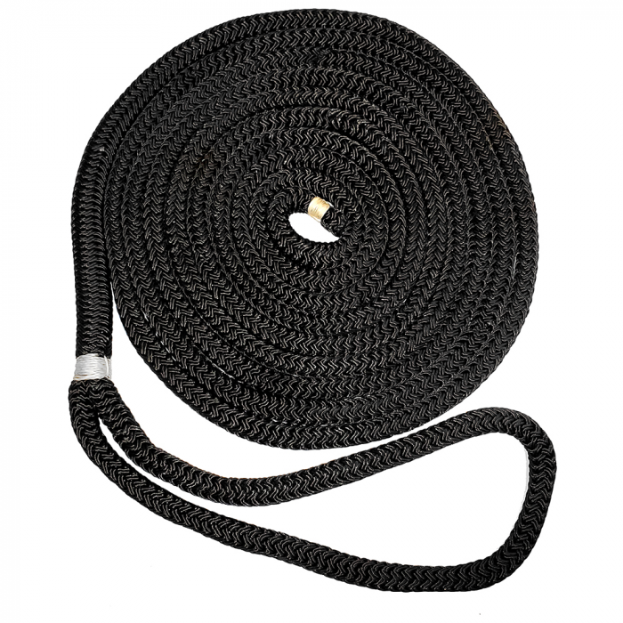 New England Ropes 5/8 X 25' Nylon Double Braid Dock Line - Black