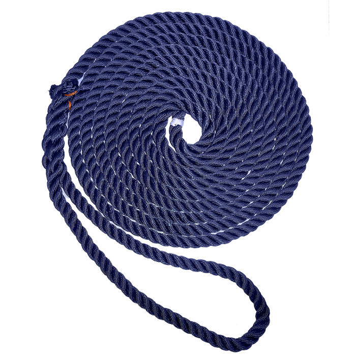 New England Ropes New England Ropes 1/2 X 15' Premium Nylon 3 Strand Dock Line - Navy Blue - $40.53 at Everest