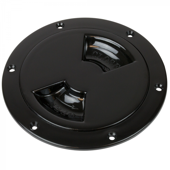 Sea-Dog Sea-Dog Quarter-Turn Smooth Deck Plate w/Internal Collar - Black - 6 - $20.20 at Everest