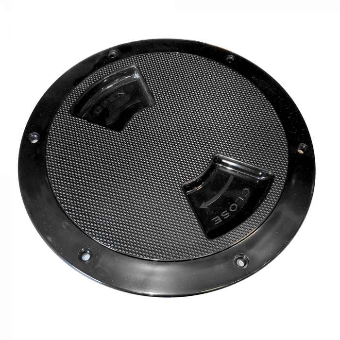 Sea-Dog Sea-Dog Quarter-Turn Textured Deck Plate w/Internal Collar - Black - 6 - $20.20 at Everest