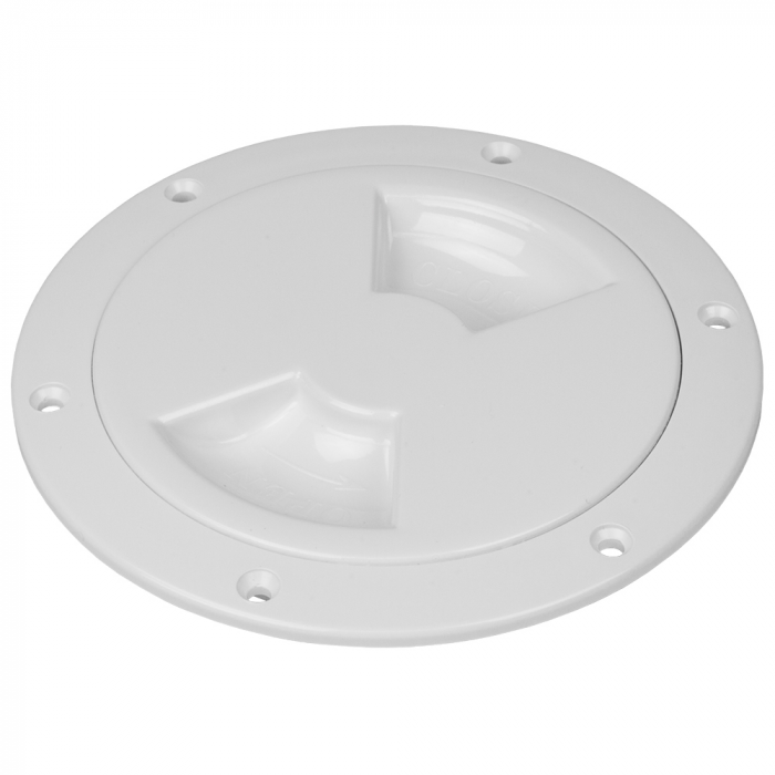 Sea-Dog Sea-Dog Quarter-Turn Smooth Deck Plate w/Internal Collar - White - 8 - $28.00 at Everest