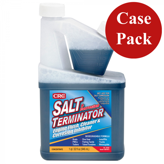 CRC SX32 Salt TerminatorA(R) Engine Flush, Cleaner & Corrosion Inhibitor - 32 FL Oz *Case of 7
