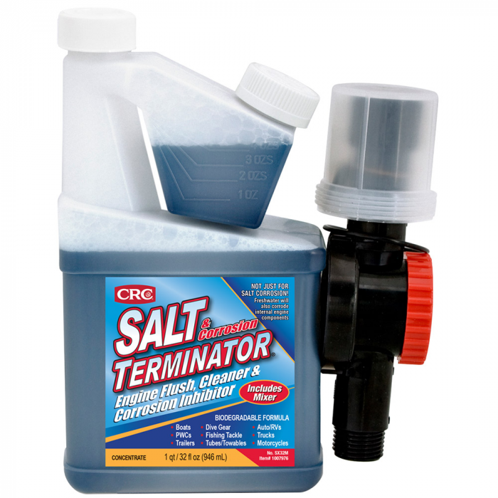 CRC SX32M Salt TerminatorA(R) Engine Flush, Cleaner & Corrosion Inhibitor w/Mixer Unit - 32 FL Oz