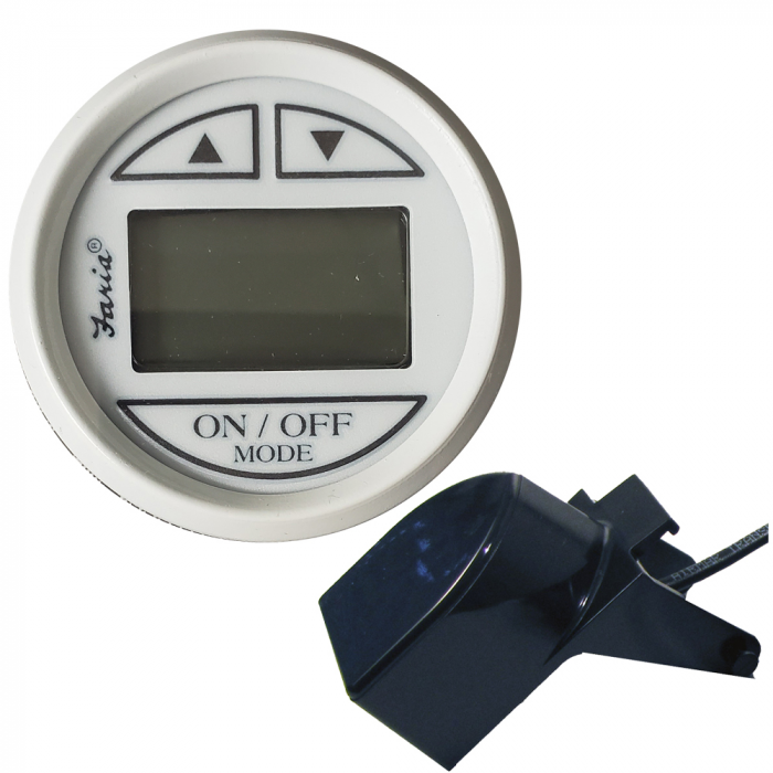 Faria Beede Instruments Faria Dress White 2 Depth Sounder w/Transom Mount Transducer - $249.99 at Everest