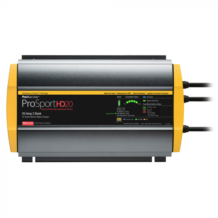 Pro Mariner ProMariner ProSportHD 20 Global Gen 4 - 20 Amp - 2 Bank Battery Charger - $379.49 at Everest