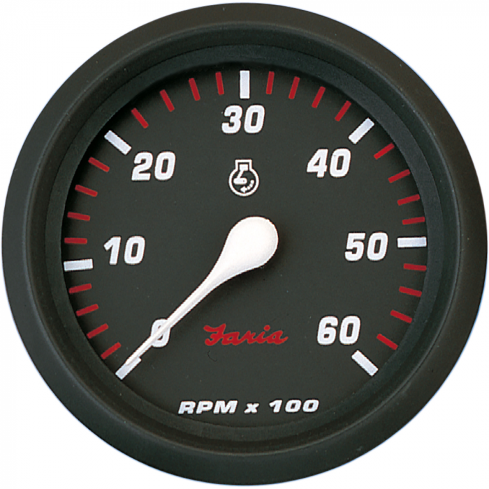 Faria Professional Red 4 Tachometer - 6,000 RPM