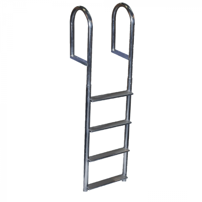 Dock Edge Dock Edge Welded Aluminum Fixed Wide Step Ladder - 4-Step - $315.92 at Everest