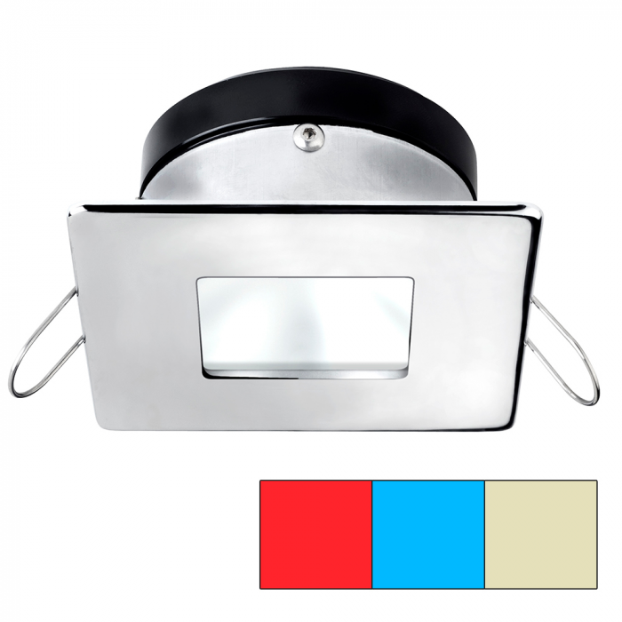 I2Systems Inc i2Systems Apeiron A1120 Spring Mount Light - Square/Square - Red, Warm White & Blue - Polished Chrome - $127.50 at Everest