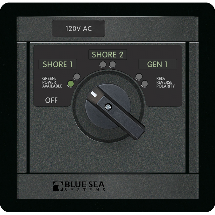 Blue Sea Systems Blue Sea 1482 120V AC Rotary 30A OFF + 3 Sources - $435.05 at Everest