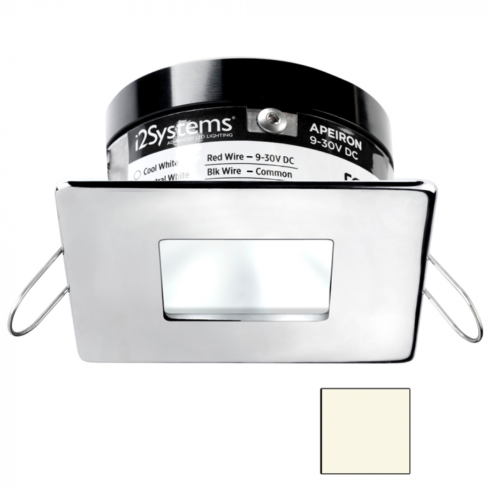 I2Systems Inc i2Systems Apeiron A503 3W Spring Mount Light - Square/Square - Neutral White - Polished Chrome Finish - $137.50 at Everest