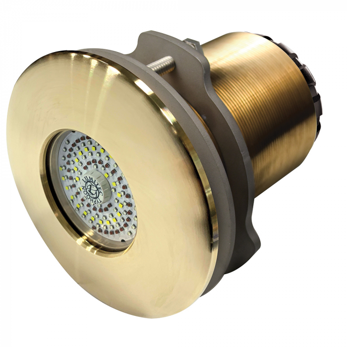 Lumitec Lumitec SeaBlaze Typhoon Underwater Light - Bronze Thru-Hull - White/Blue - Flush Mount - $1778.99 at Everest