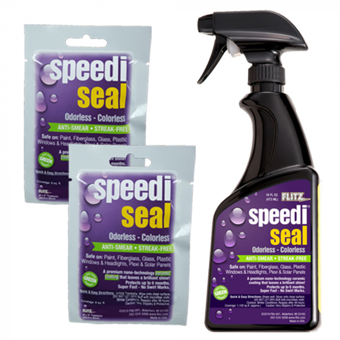 Flitz Flitz Speedi Seal 16oz Spray Bottle w/2-8 x 8 Towelette Packet - $17.18 at Everest