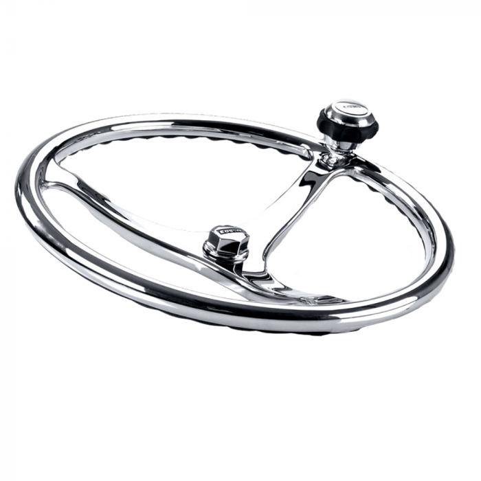 Edson 16 Stainless Steel ComfortGrip Steering Wheel - 3/4 - Tapered Shaft