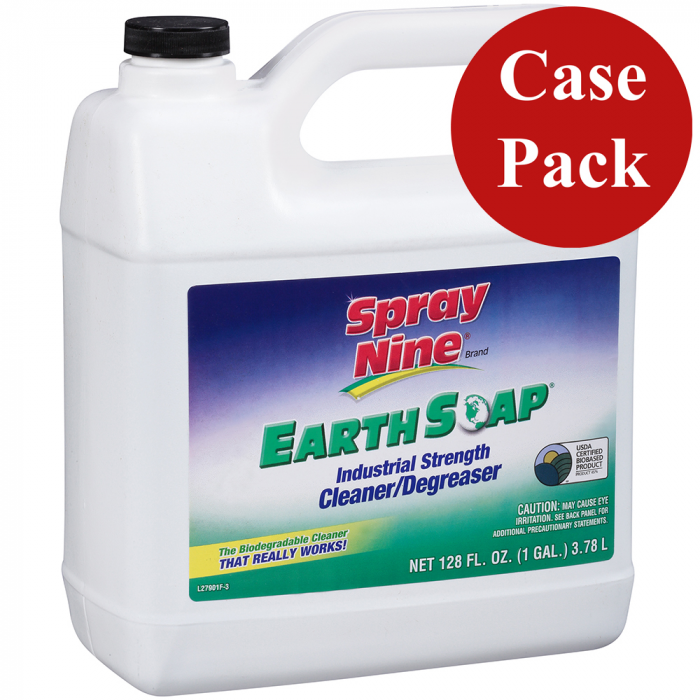 Spray Nine Spray Nine Bio Based Earth SoapA(R) Cleaner/Degreaser Concentrated - 1 Gallon *4-Pack - $103.99 at Everest