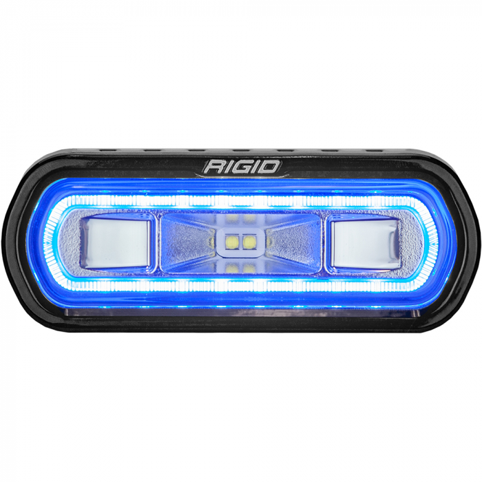Rigid Industries RIGID Industries SR-L Series Marine Spreader Light - Black Surface Mount - White Light w/Blue Halo - $169.99 at Everest