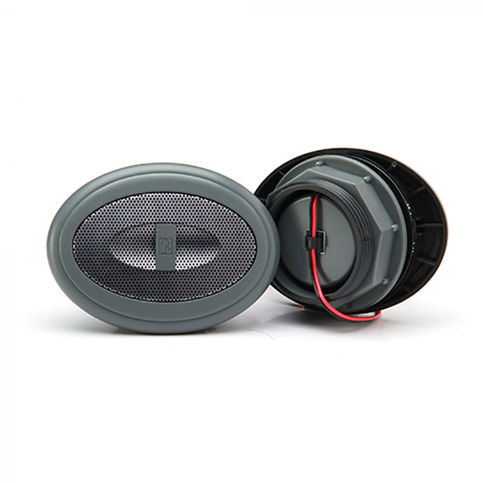 Poly-Planar Poly-Planar SB-50 2 35 Watt Spa Oval Speaker - Grey - $36.95 at Everest
