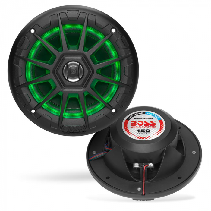 Boss Audio Boss Audio MRGB55B 5.25 Marine Speakers w/RGB Lighting - Black - $89.99 at Everest