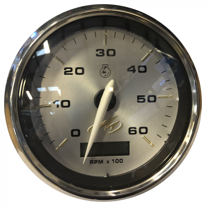 Faria Monterey 4 Tachometer (6000 RPM) w/Digital Hourmeter