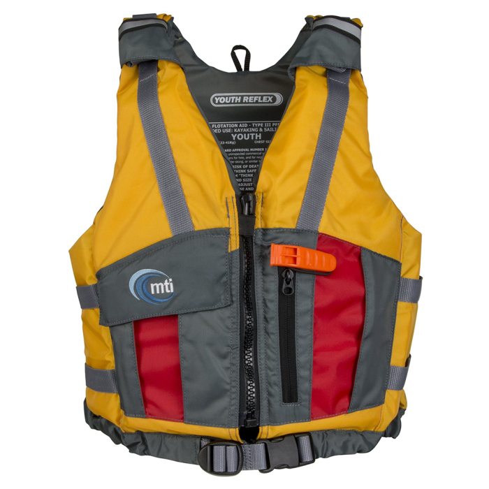 Mti Life Jackets MTI Youth Reflex Life Jacket - Mango/Red - 50-90lbs - $64.95 at Everest