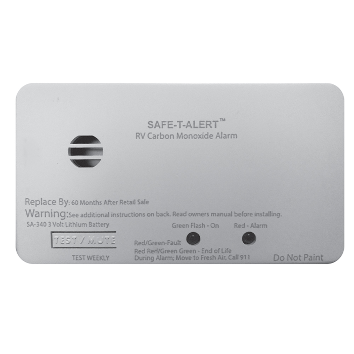 Safe-T-Alert Safe-T-Alert SA-340 White RV/Marine Battery Powered CO2 Detector - Rectangle - $79.95 at Everest