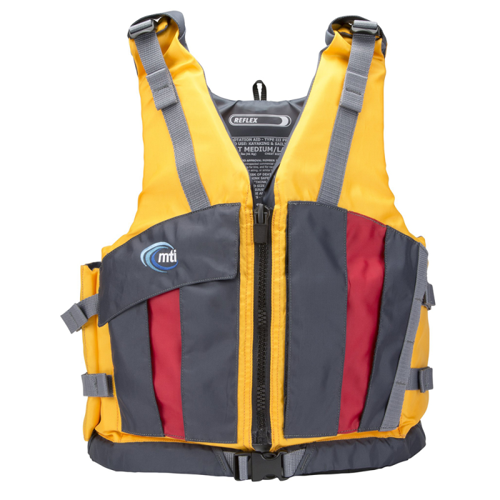 Mti Life Jackets MTI Reflex Paddling Life Jacket - Mango/Dark Grey - Medium/Large - $74.95 at Everest