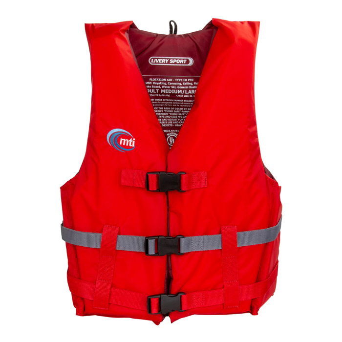 Mti Life Jackets MTI Livery Sport Life Jacket - Red/Dark Gray - X-Small/Small - $44.95 at Everest
