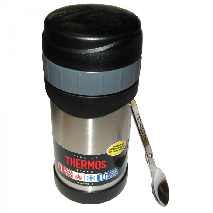 Thermos 16oz Stainless Steel Food Jar w/Folding Spoon - 7 Hours Hot/9 Hours Cold