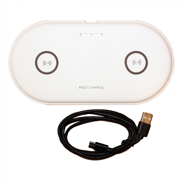 Lunasea Lighting Lunasea Dual Qi Charge Pad - USB Powered (Power Supply Not Included) - $45.99 at Everest