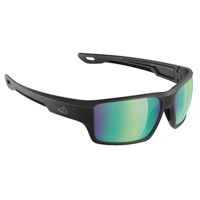 H2Optix H2Optix Ashore Sunglasses Matt Black, Brown Green Flash Mirror Lens Cat. 3 - AntiSalt Coating w/Floatable Cord - $79.99 at Everest