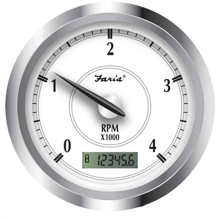 Faria Newport SS 4 Tachometer w/Hourmeter f/Diesel w/Magnetic Pick-Up - 4000 RPM