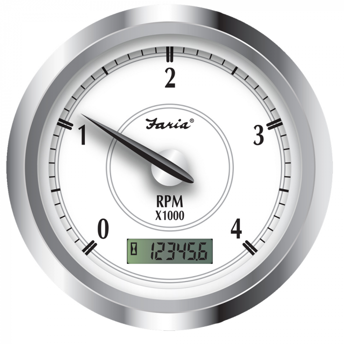 Faria Newport SS 4 Tachometer w/Hourmeter f/Diesel w/Magnetic Take Off - 4000 RPM