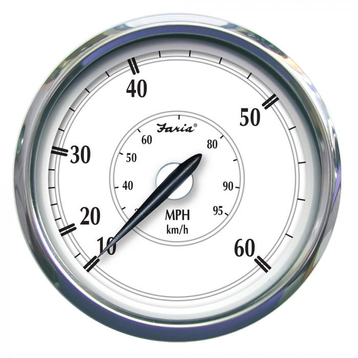 Faria Newport SS 5 Speedometer - 0 to 60 MPH
