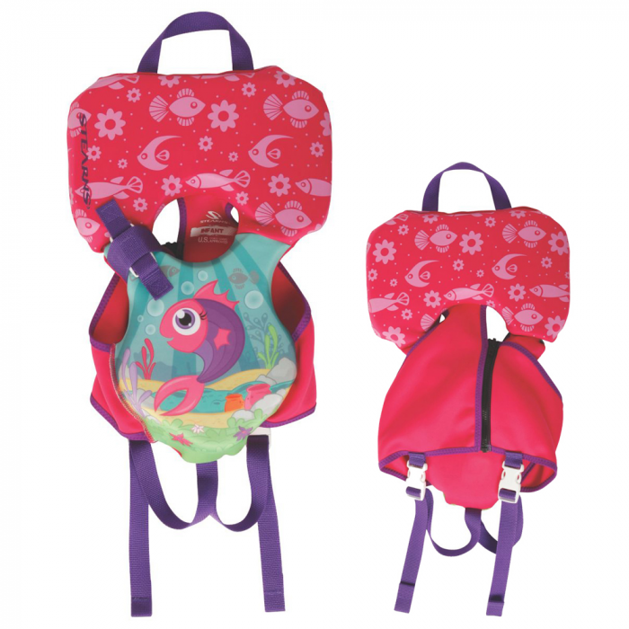 Puddle Jumper Infant Hydroprene(TM) Life Vest - Pink/Purple Fish - Under 30lbs
