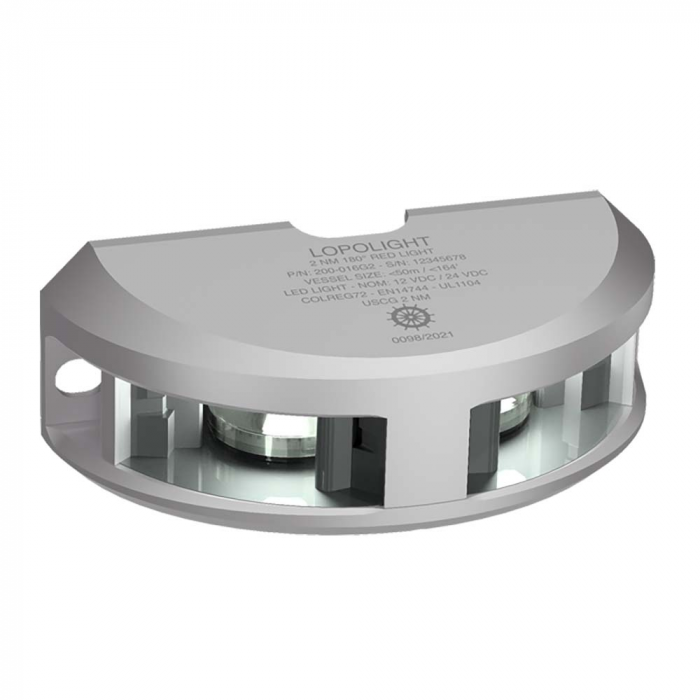 Lopolight Lopolight 180Adeg Navigation Light - 2nm - 0.7M Cable - White w/Silver Housing - $338.59 at Everest