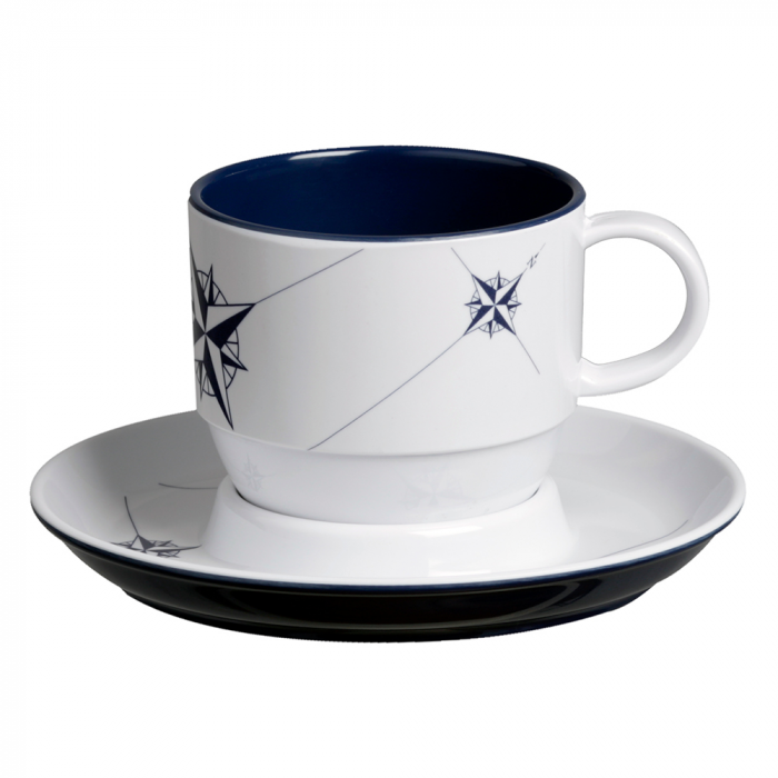 Marine Business Marine Business Melamine Tea Cup & Plate Breakfast Set - NORTHWIND - Set of 6 - $77.21 at Everest