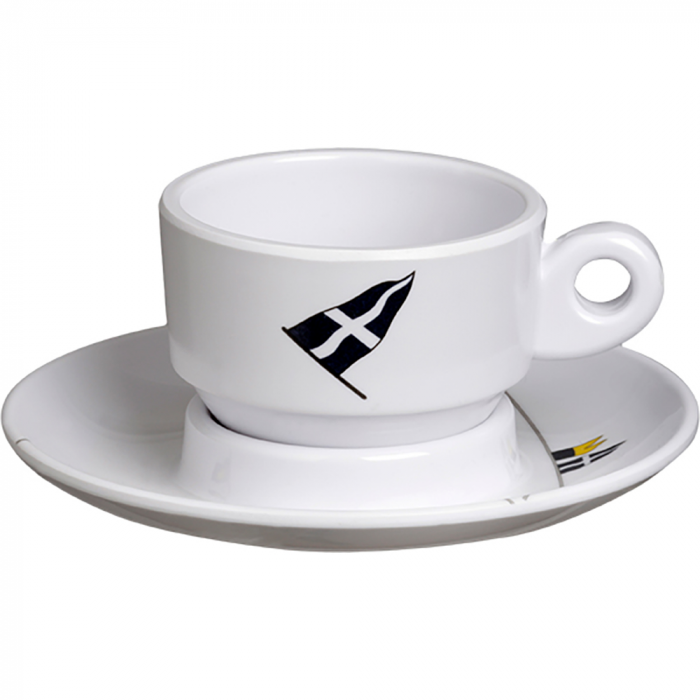 Marine Business Marine Business Melamine Espresso Cup & Plate Set - REGATA - Set of 6 - $75.23 at Everest