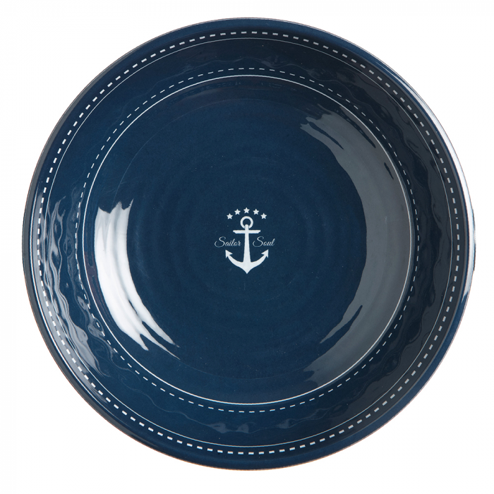 Marine Business Melamine Deep, Round Soup Plate - SAILOR SOUL - 8.8 Set of 6