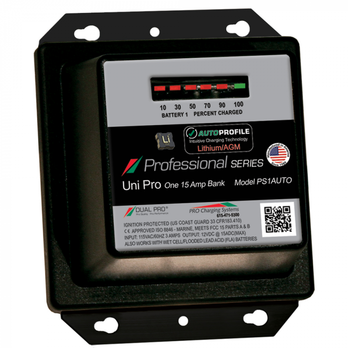 Dual Pro Dual Pro PS1 Auto 15A - 1-Bank Lithium/AGM Battery Charger - $342.99 at Everest