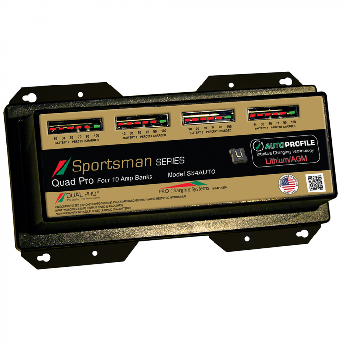 Dual Pro Dual Pro SS4 Auto 40A - 4-Bank Lithium/AGM Battery Charger - $769.99 at Everest