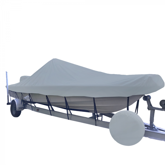 Carver By Covercraft Carver Poly-Flex II Styled-to-Fit Boat Cover f/16.5' V-Hull Center Console Shallow Draft Boats - Grey - $339.51 at Everest