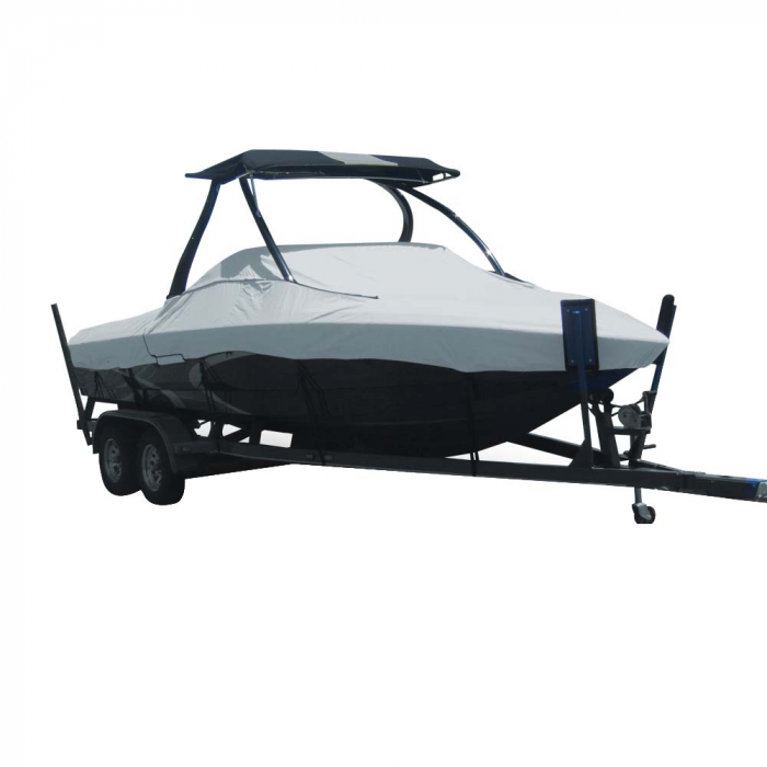 Carver By Covercraft Carver Sun-DURAA(R) Specialty Boat Cover f/20.5' Tournament Ski Boats w/Tower - Grey - $709.35 at Everest