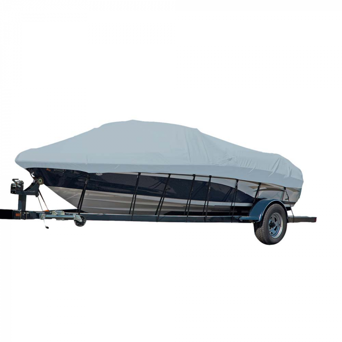 Carver By Covercraft Carver Sun-DURAA(R) Styled-to-Fit Boat Cover f/17.5' Sterndrive V-Hull Runabout Boats (Including Eurostyle) w/Windshield & Hand/Bow Rails - Grey - $317.47 at Everest